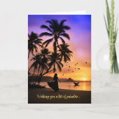 Carte Fête des mères Plage tropicale Paradis avec Palm T (Devant)