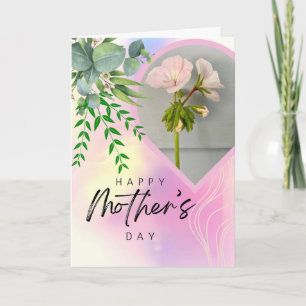 Carte Fête des mères Pomme florale Fleur de fleurs de gé