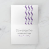 Carte Fête des Mères pour Fille Chevrons avec cadre anti (Intérieur)