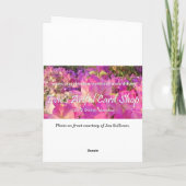 Carte Fête des mères pour Fleurs pourpres (Dos)