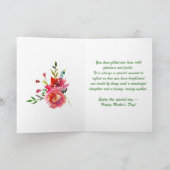 Carte Fête des mères pour l'élégante florale de ma fille (Intérieur)