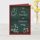 Carte Fête des mères pour les enseignants (Fleur jaune)