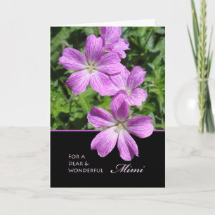 Carte Fête des mères pour Mimi Cranesbill Geraniums