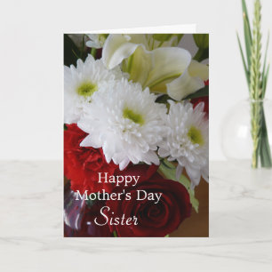 Carte Fête des Mères pour Sœur-Joli Bouquet Floral