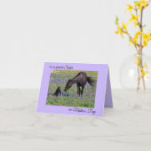 Carte Fête des Mères pour Soeur Mare & Foal Photo Note (Fleur jaune)