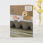 Carte Fête des Mères Poussin Aîné (Fleur jaune)