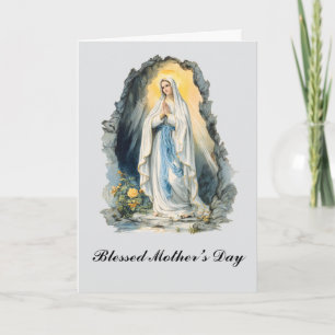 Carte Fête des Mères Religieuse Notre Dame de Lourdes Ma