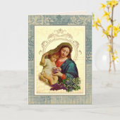 Carte Fête des mères religieuses Bienheureuse Vierge Mar (Fleur jaune)