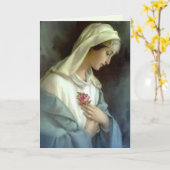 Carte Fête des mères religieuses Bienheureuse Vierge Mar (Fleur jaune)