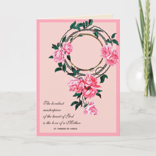 Carte Fête des mères religieuses St. Therese catholique (Devant)