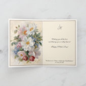 Carte Fête des mères religieuses Vierge Marie Florale (Intérieur)