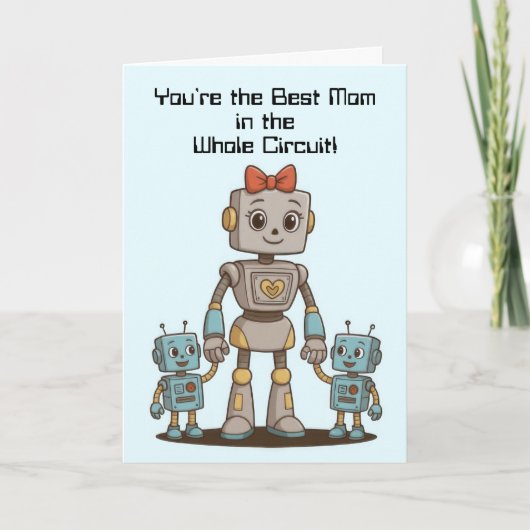 Carte Fête des mères robot (Devant)