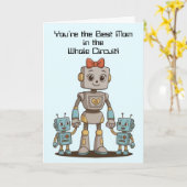 Carte Fête des mères robot (Fleur jaune)