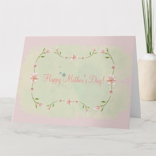 CARTE FÊTE DES MÈRES (ROSE) (Devant)