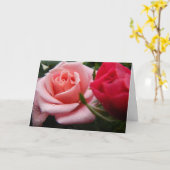 Carte Fête des mères rose et rouge rose (Fleur jaune)