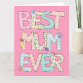 Carte Fête des mères roses (Devant)