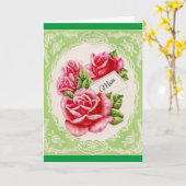 Carte Fête des mères Roses vintages (Fleur jaune)