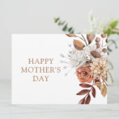 Carte Fête des mères rustiques Botanique Floral (Debout devant)