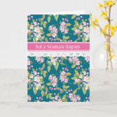 Carte Fête des Mères Salutation galloise Pink Apple Blos (Fleur jaune)