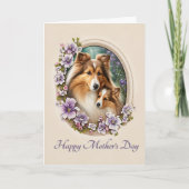 Carte Fête des Mères Sheltie (Devant)