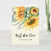 Carte Fête des mères Sunflower rustique Eucalyptus Verdu (Devant)