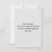 Carte Fête des mères sur mesure Cute Minimalist (Dos)