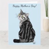 Carte Fête des mères Tabby Cat (Devant)