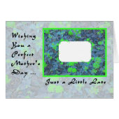 Carte Fête des mères, tard, ajouter votre propre p (Devant horizontal)