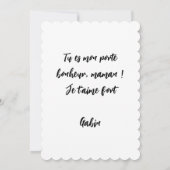 Carte fête des mères - Trèfle à 4 feuilles (Dos)
