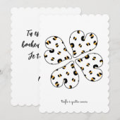 Carte fête des mères - Trèfle à 4 feuilles (Devant / Derrière)