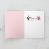 Carte Fête des mères - Tulipes roses - Bichon Frise (Intérieur)