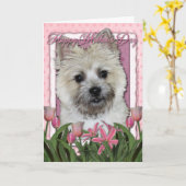 Carte Fête des mères - Tulipes roses - Cairn - Teddy Bea (Fleur jaune)