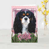 Carte Fête des mères - Tulipes roses - Cavalier - Tri-Co (Fleur jaune)