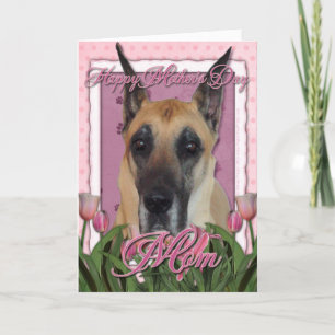 Carte Fête des mères - Tulipes roses - Great Dane