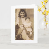 Carte Fête des mères Vintage (Fleur jaune)