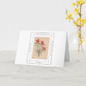Carte Fête des mères Vintage Fleur Rouge (Fleur jaune)