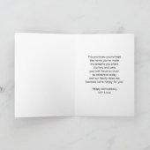 Carte Fête des noces personnalisée Fille Mari Anniversai (Intérieur)