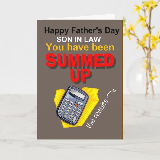 Carte Fête des pères (Fleur jaune)