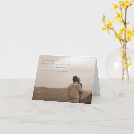 Carte Fête des pères (Fleur jaune)