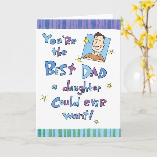 carte fête des pères (Fleur jaune)