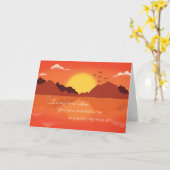 Carte Fête des pères à Son Inspirational Sunrise Paysage (Fleur jaune)