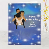 Carte Fête des pères African American Starry Skies (Fleur jaune)