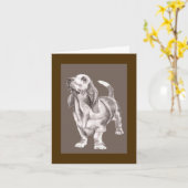 Carte Fête des pères aimable Bassett hound Card (Fleur jaune)
