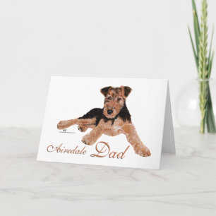 Carte Fête des Pères Airedale Terrier