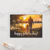 Carte Fête des pères ajouter votre propre photo (Devant/Arrière en situation)