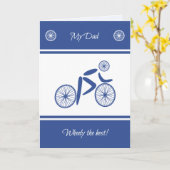 Carte Fête des pères amusant vélo pun sports (Fleur jaune)