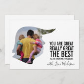 Carte Fête des pères amusante (Devant / Derrière)