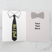 Carte Fête des pères Amusante Avec Design Cravate (Intérieur)