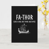Carte Fête des pères amusante Fa-Thor (Fleur jaune)