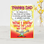 Carte Fête des pères athée (Fleur jaune)